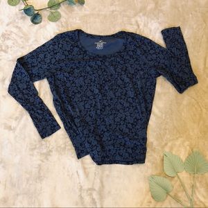 Faded Glory Navy Blue Long-Sleeve Tee